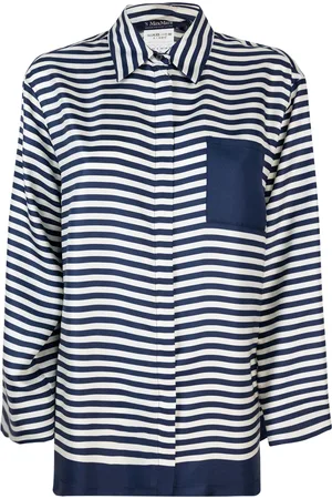 Max Mara Camicia Maya a righe blu