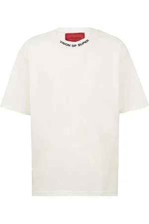 Vision Of Super T-shirt Ruined Skull Print bianca