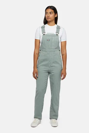 Dickies Salopette Classica Hickory Stripe In Denim Donna