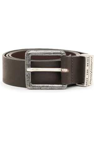 Diesel Cintura in pelle con dettagli bruniti Cinture Uomo