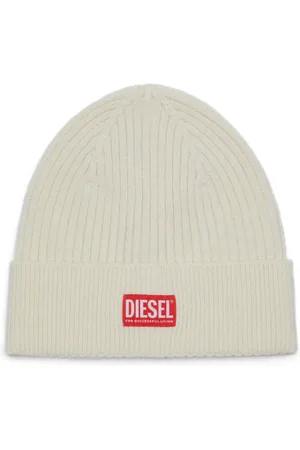 Diesel Berretto a costine con patch con logo Cappelli invernali Unisex