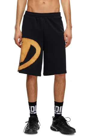 Diesel Short in felpa con logo effetto bleach Short Uomo