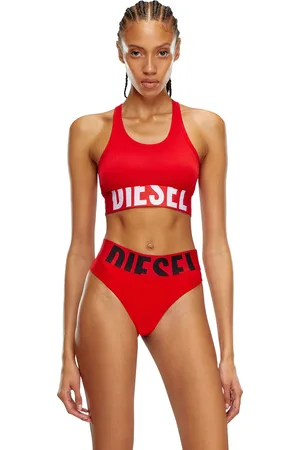 Diesel Reggiseno sportivo con logo tagliato Reggiseno Donna