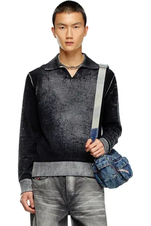 Diesel Maglia polo stampata al contrario Maglieria Uomo