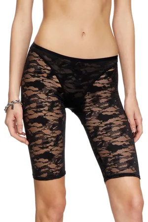 Diesel Short in pizzo camouflage con placca Oval D Pantaloni Donna