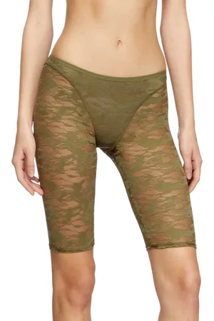 Diesel Short in pizzo camouflage con placca Oval D Pantaloni Donna