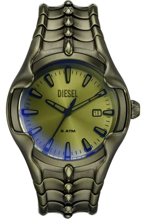 Diesel Orologio Vert in acciaio inossidabile con tre lancette e datario Orologi Uomo