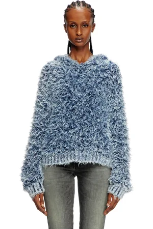 Diesel Hoodie in maglia tattile Maglieria Donna