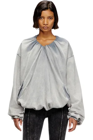 Diesel Felpa arricciata effetto bleach Felpa Donna