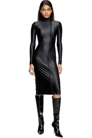 Diesel Abito midi a lupetto in chintz Vestito Donna