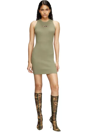 Diesel Abito senza maniche a costine Vestito Donna