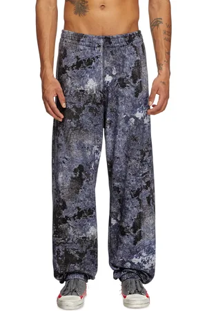Diesel Pantaloni tuta con trattamento marble Pantalone Uomo