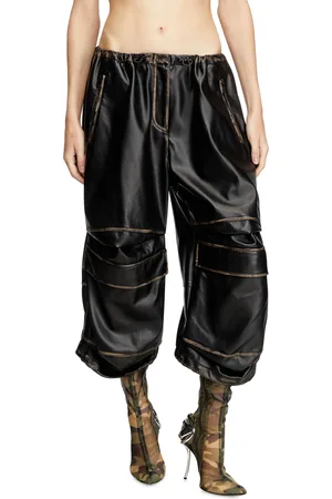 Diesel Bermuda con tasche cargo in pleather Short Donna