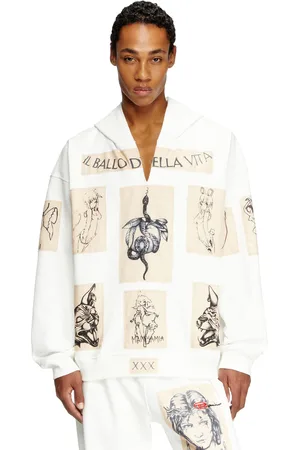 Diesel Hoodie con patch tattoo Felpa Unisex