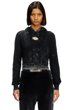 Diesel Hoodie sfumato con cut Felpa Donna