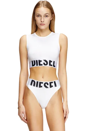 Diesel Crop top con logo tagliato Tops Donna