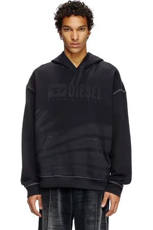 Diesel Hoodie con logo sfumato al laser Felpa Uomo