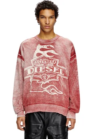 Diesel Maglia con logo stampato al contrario Maglieria Uomo