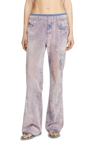 Diesel Pantaloni tuta wide con trattamento bleach Pantalone Donna
