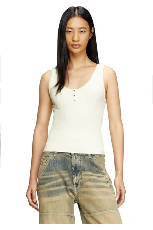 Diesel Tank top a coste in stile bustier Top Donna