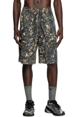 Diesel Short al ginocchio con stampa camouflage Short Uomo