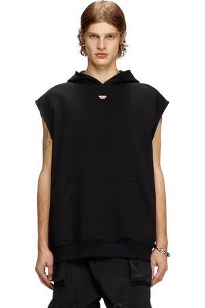 Diesel Hoodie senza maniche con logo D Felpa Uomo