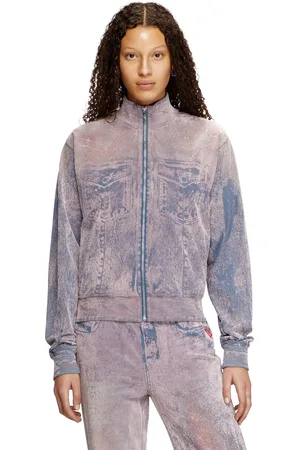 Diesel Felpa con stampa flock trompe Felpa Donna