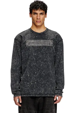 Diesel Top marmorizzato con zip e cut T-Shirts Uomo