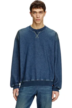 Diesel Felpa in Track Denim Felpa Unisex