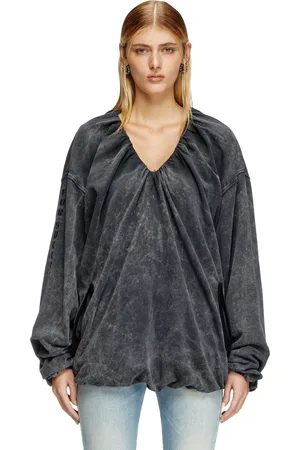 Diesel Felpa arricciata effetto bleach Felpa Donna