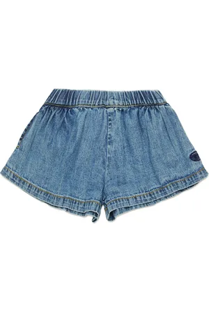 Diesel Shorts in denim con ricamo Oval D Short Donna