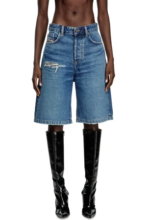 Diesel Short in denim ripped Short Donna
