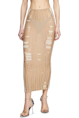 Diesel Gonna midi senza cuciture effetto lingerie Gonna Donna