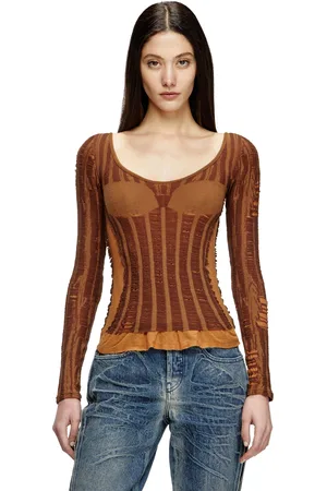 Diesel Top senza cuciture con effetto lingerie Maglieria Donna