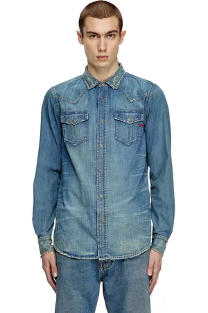 Diesel Overshirt in denim Camicie in Denim Uomo