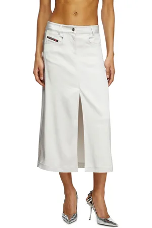 Diesel Abito midi in raso stretch Gonna Donna