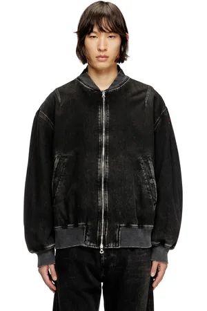 Diesel Bomber in denim lavaggio clean Giacche in denim Uomo