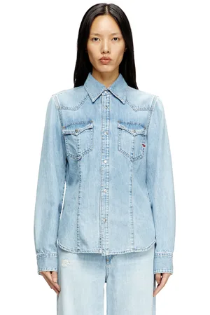 Diesel Camicia Western in denim Camicie in Denim Donna