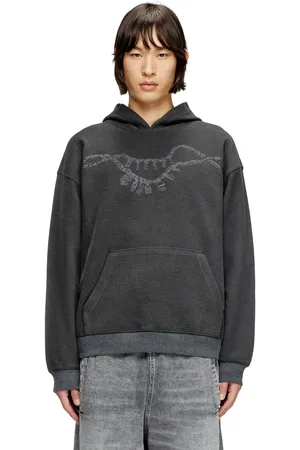 Diesel Hoodie con stampa collana Felpa Unisex