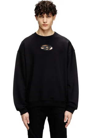 Diesel Felpa con logo Oval D cut Felpa Uomo