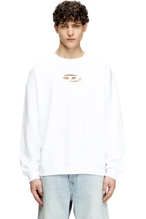 Diesel Felpa con logo Oval D cut Felpa Uomo