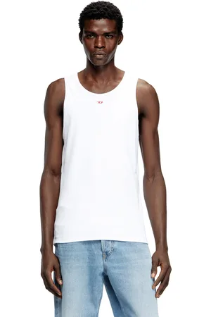 Diesel Canotta con mini logo D applicato T-Shirts Uomo