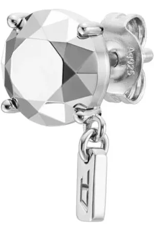 Diesel Orecchino a lobo taglio diamante in sterling Orecchini Unisex