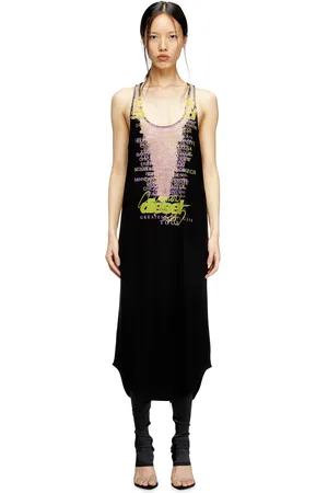 Diesel Abito a canotta con stampa DJ Vestito Donna