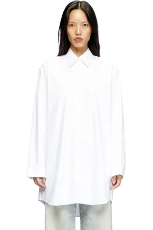 Diesel Abito a camicia con logo ricamato Camicia Donna