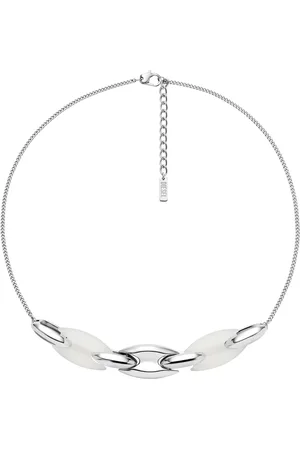 Diesel Collana a catena Metamorph in acciaio inox e silicone Collane Unisex