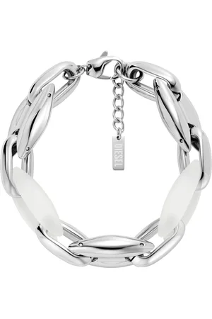 Diesel Bracciale a catena Metamorph in acciaio inox e silicone Gioielli Unisex