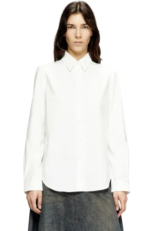 Diesel Camicia in popeline con logo Oval D Camicia Donna