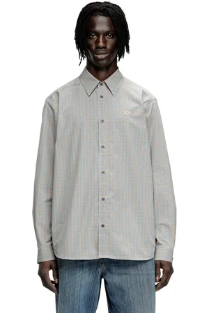 Diesel Camicia a quadretti con Oval D ricamato Camicia Uomo