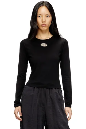 Diesel Top a maniche lunghe con Oval D cut T-Shirt Donna